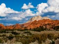 A good view of what Utah offers: sage, junipier, red rocks, white rocks, intense blue sky, beautiful clouds