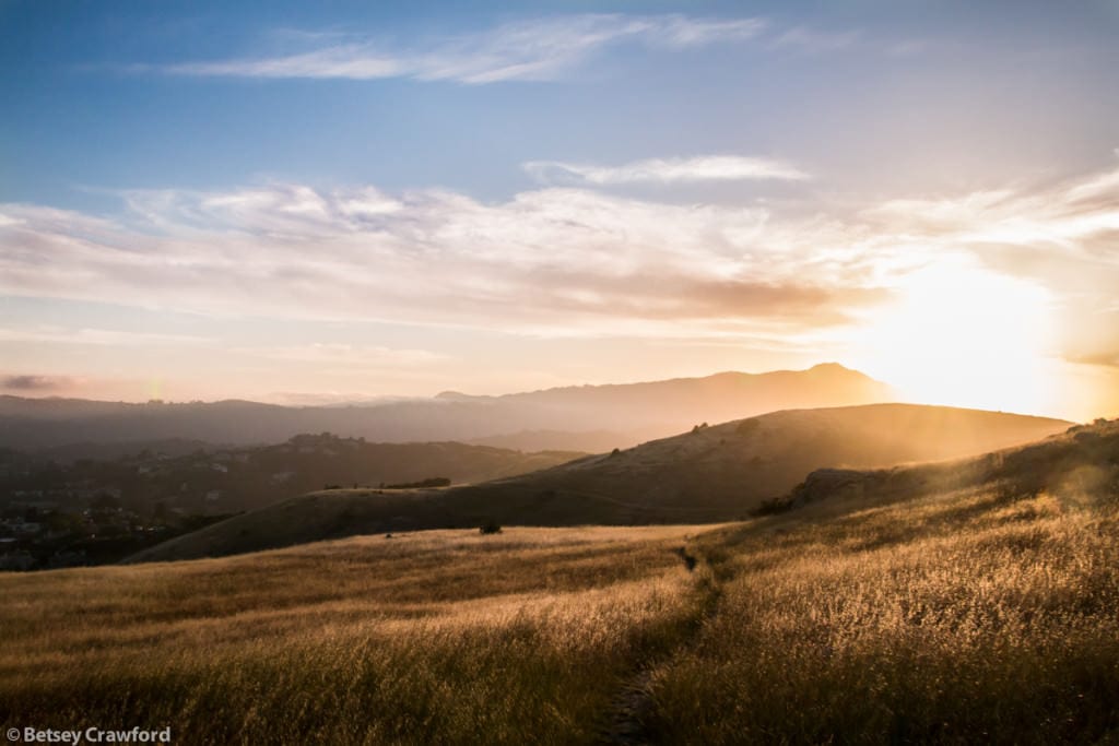 Sunset behind Mount Tamalpais from Ring Mountain, Tiburon, California