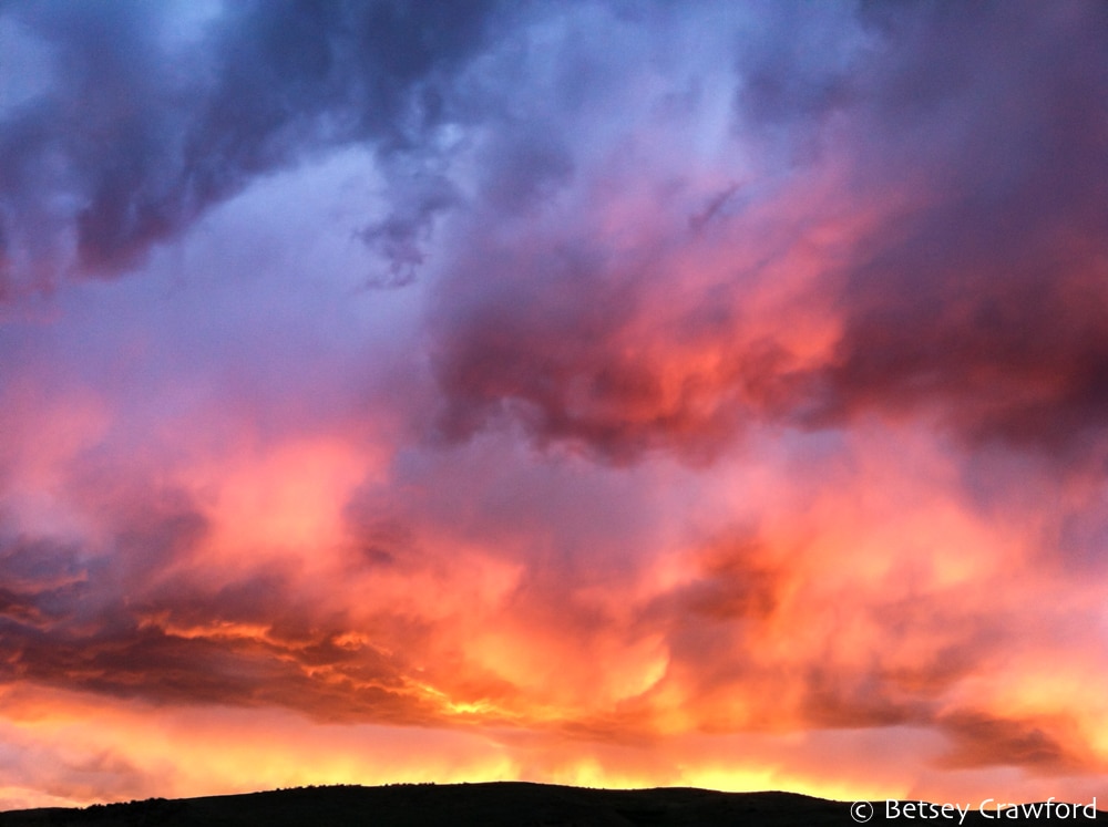 Vivid sunset in Lakewood, Colorado by Betsey Crawford